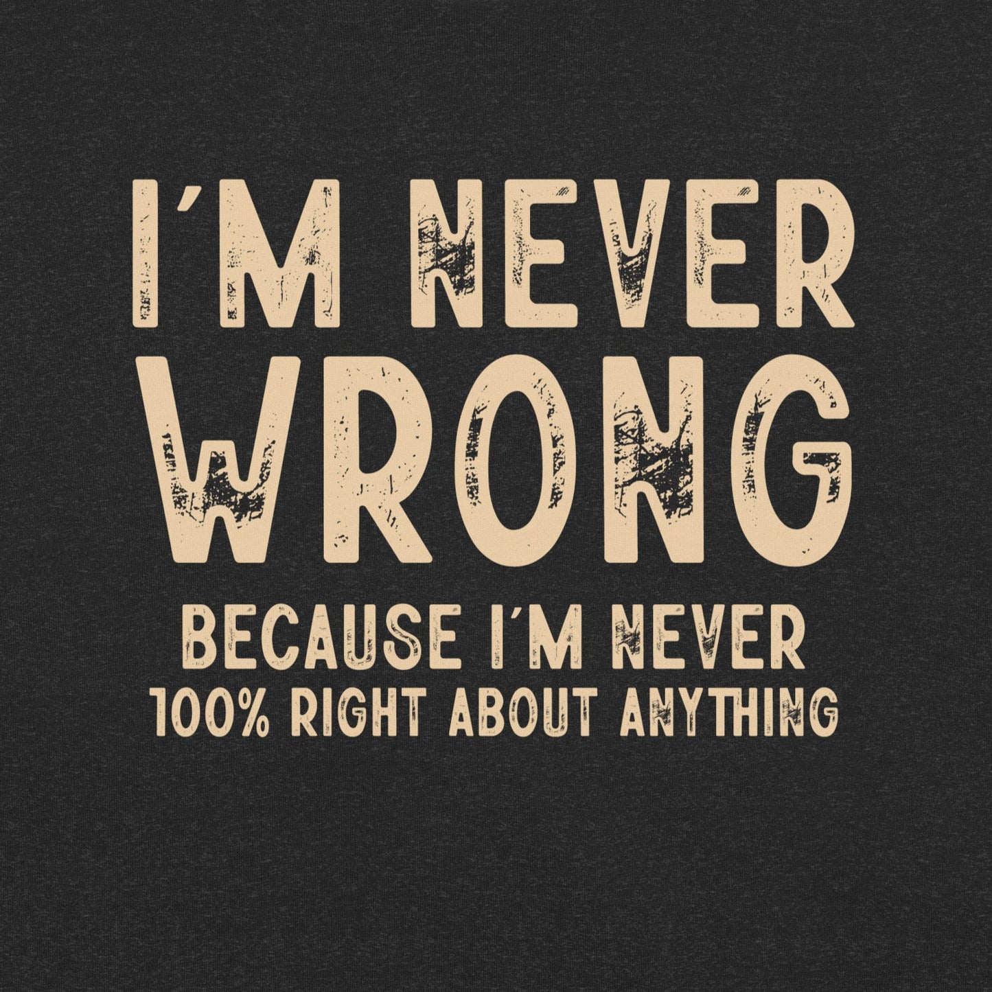 Im Never Wrong T-Shirt