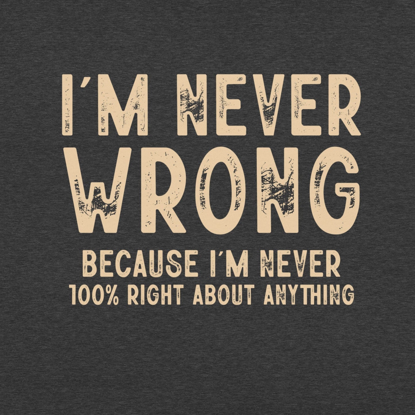 Im Never Wrong T-Shirt