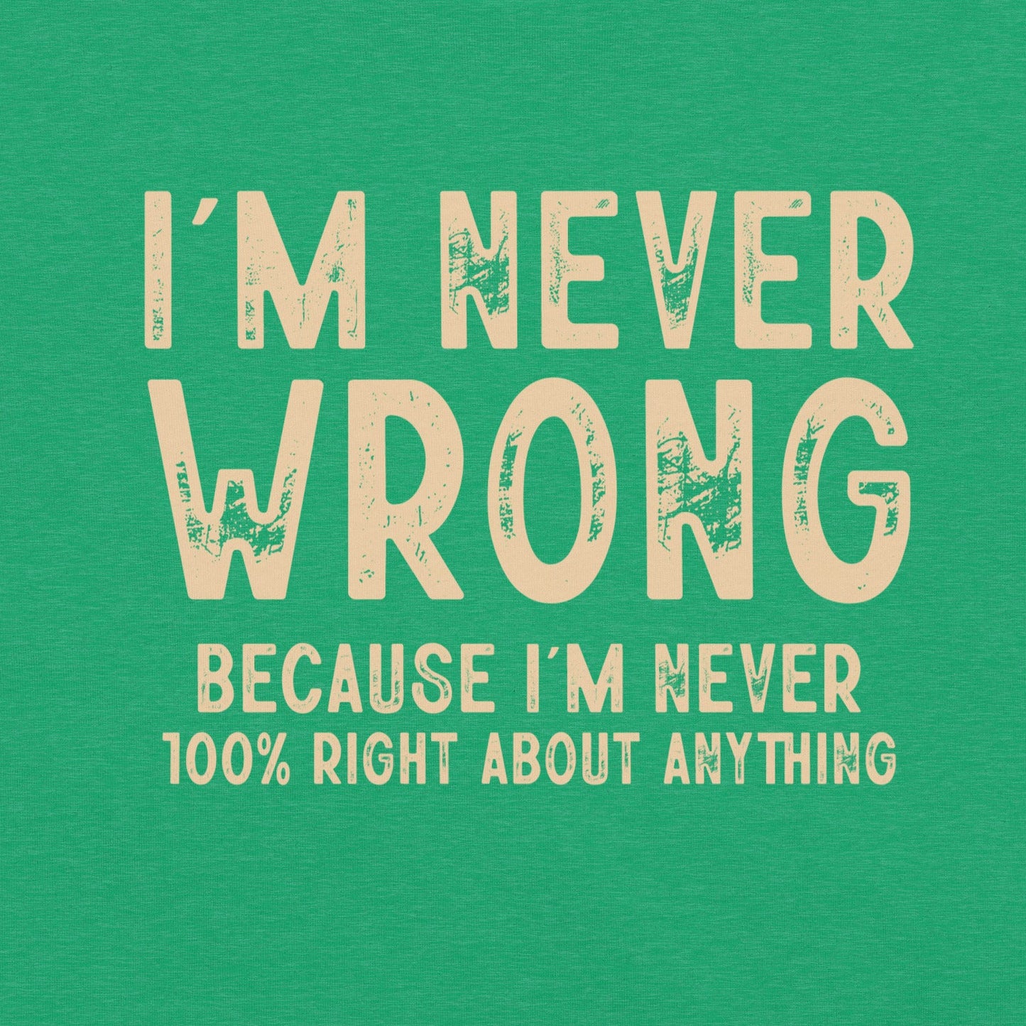 Im Never Wrong T-Shirt