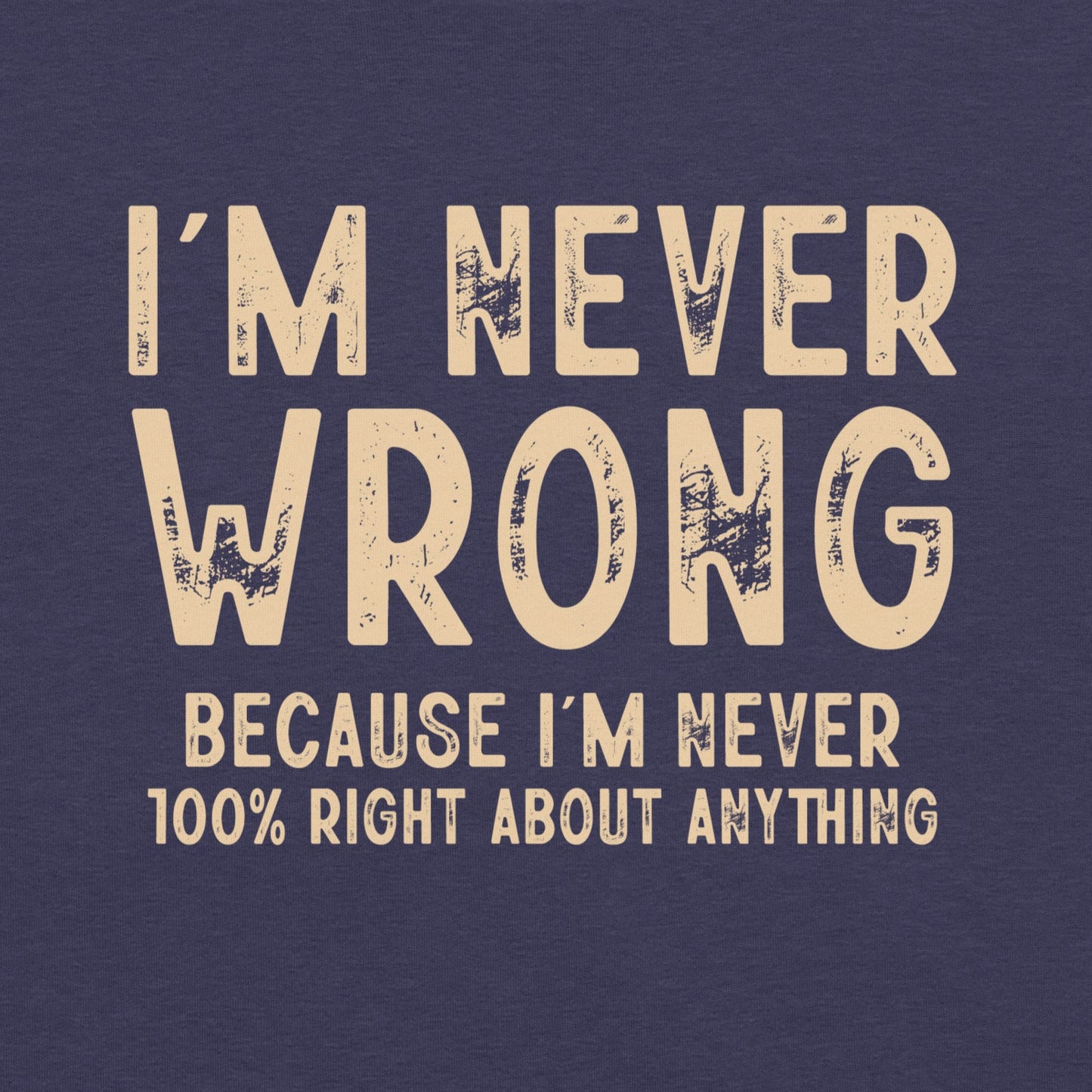Im Never Wrong T-Shirt