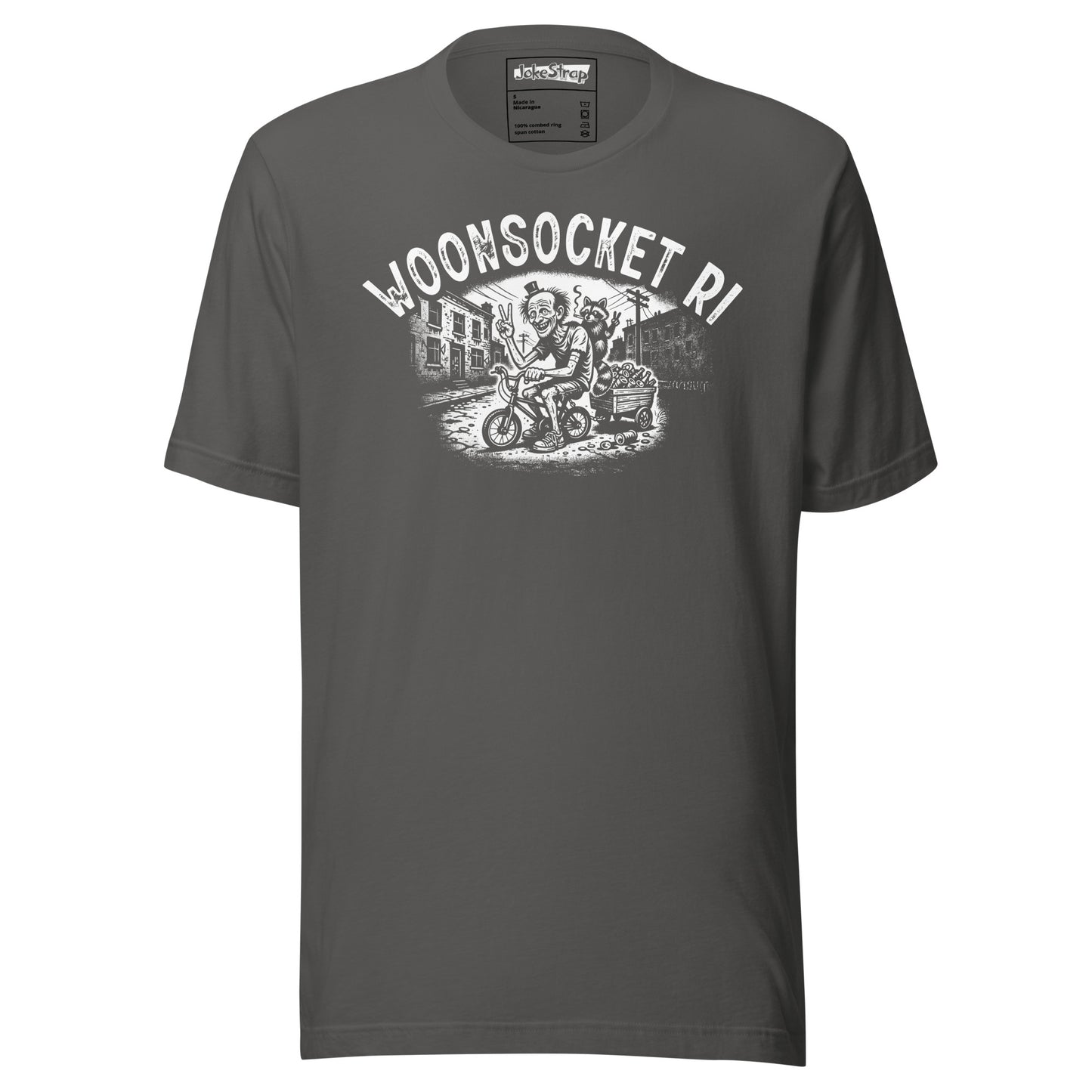 Woonsocket RI Bike and Bottles T Shirt