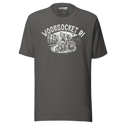 Woonsocket RI Bike and Bottles T Shirt