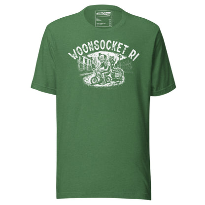 Woonsocket RI Bike and Bottles T Shirt